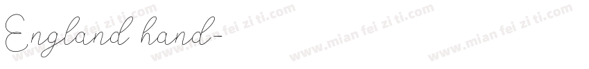 England hand字体转换